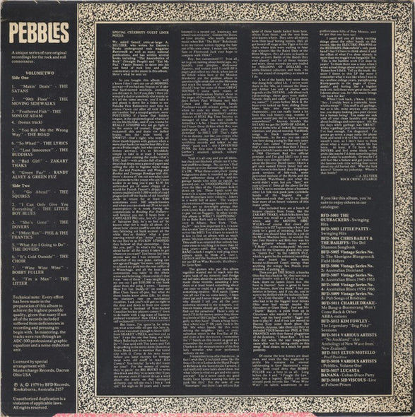 Various : Pebbles Volume 2 (LP, Comp, Unofficial)