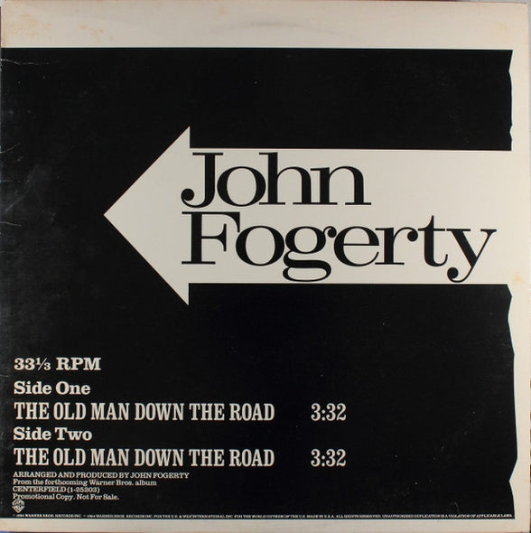 John Fogerty : The Old Man Down The Road (12", Promo)