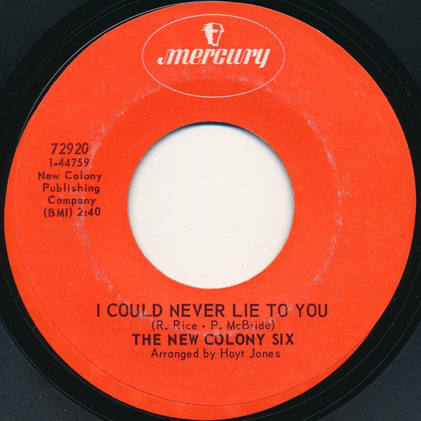 The New Colony Six : I Could Never Lie To You / Just Feel Worse (7", Single)