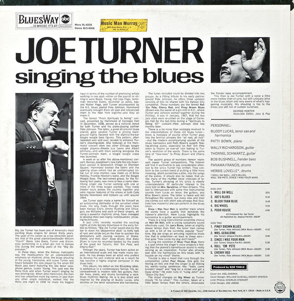 Joe Turner* : Singing The Blues (LP, Album)