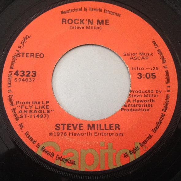 Steve Miller : Rock'n Me / Shu Ba Da Du Ma Ma Ma Ma (7", Single, Los)