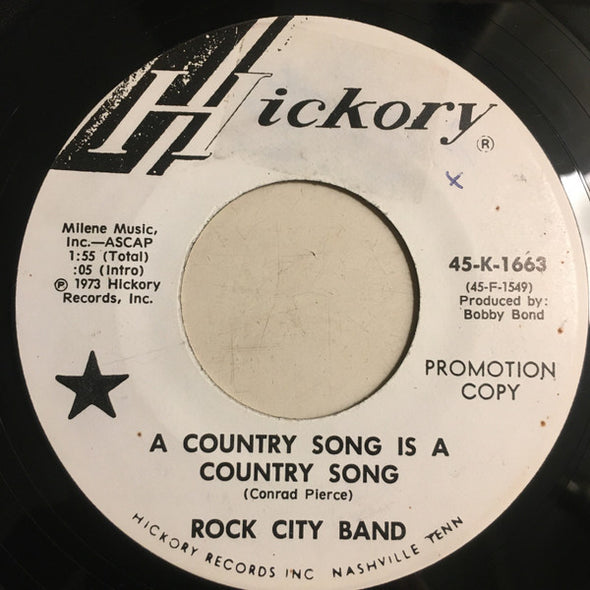 Rock City Band : A Country Song Is A Country Song (7", Single, Promo)