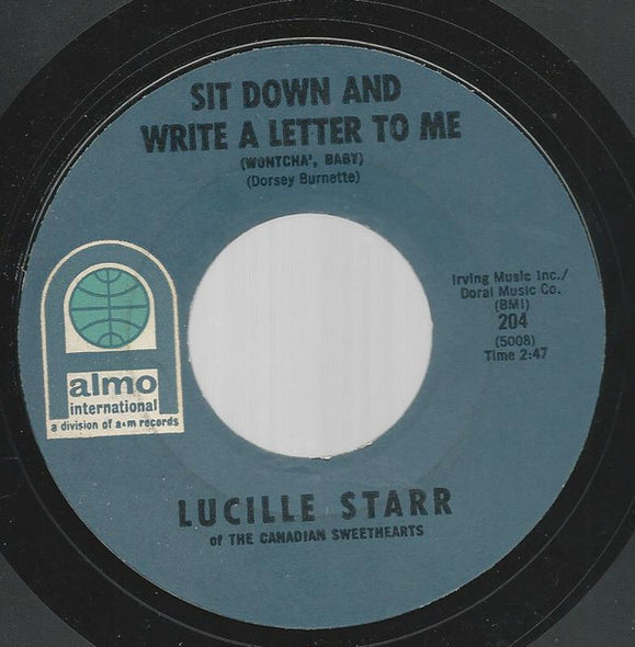 Lucille Starr : The French Song / Sit Down And Write A Letter To Me (7", Single)