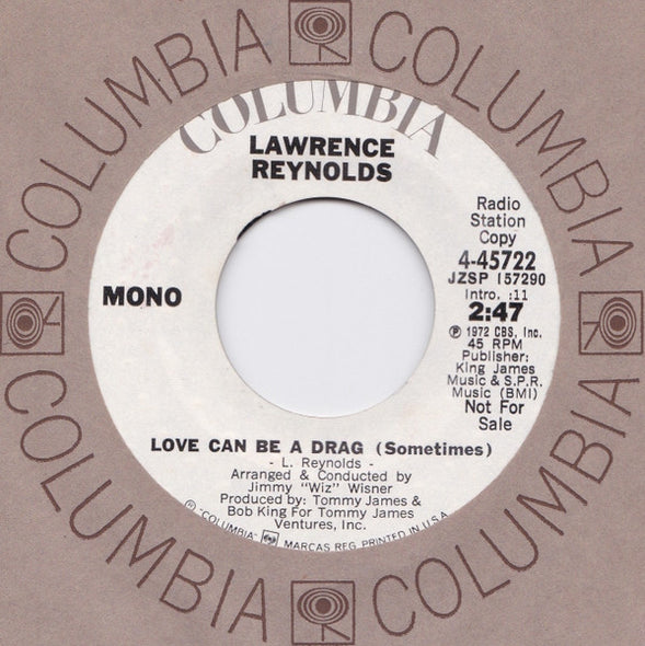 Lawrence Reynolds : Love Can Be A Drag (Sometimes) (7", Single, Mono, Promo)