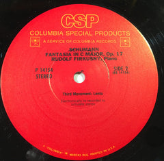 Rudolf Firkušný : Schumann - Fantasia In C Major, Op.17 (LP, Album)