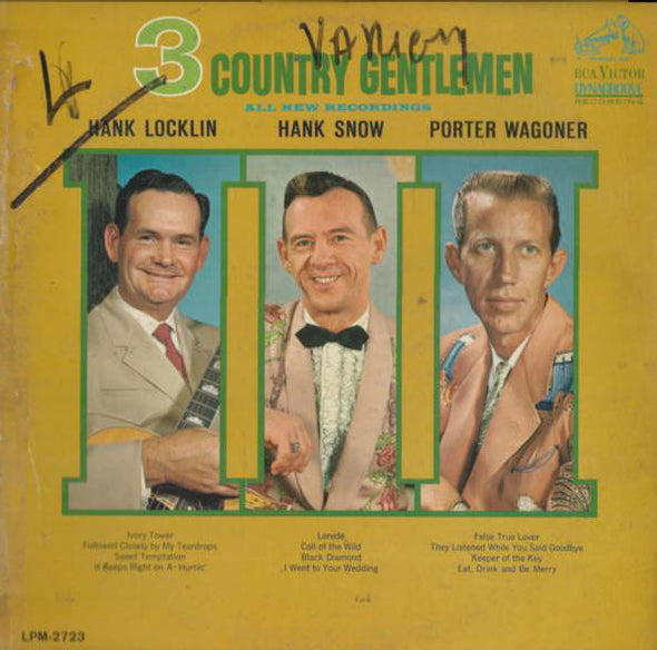 Hank Locklin & Hank Snow & Porter Wagoner : 3 Country Gentlemen (LP, Album, Mono, Roc)