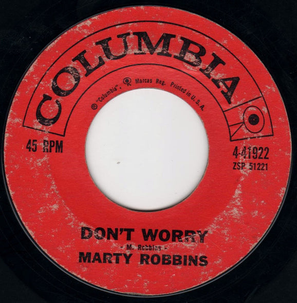 Marty Robbins : Don't Worry / Like All The Other Times (7", Single, Styrene)