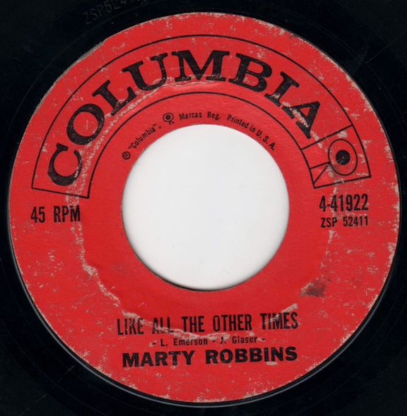 Marty Robbins : Don't Worry / Like All The Other Times (7", Single, Styrene)