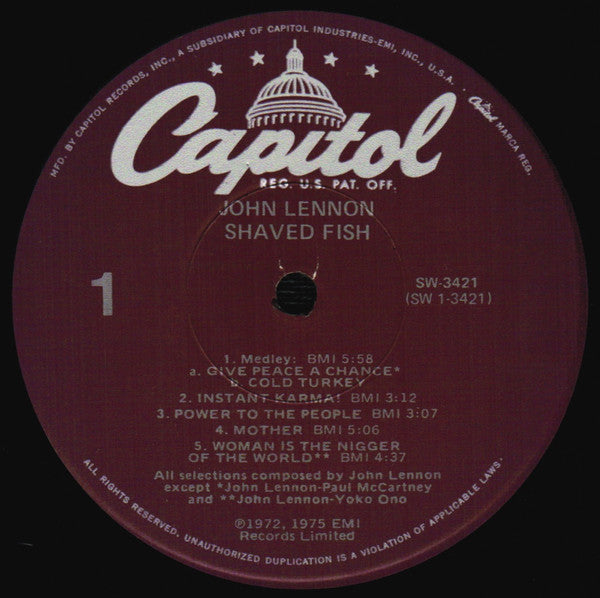 Lennon* / Plastic Ono Band* : Shaved Fish (LP, Comp, RE, Jac)