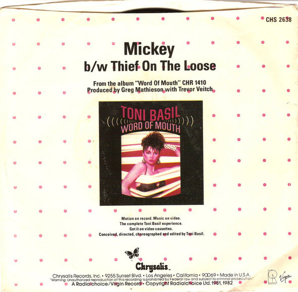Toni Basil : Mickey (7", Single, Styrene)