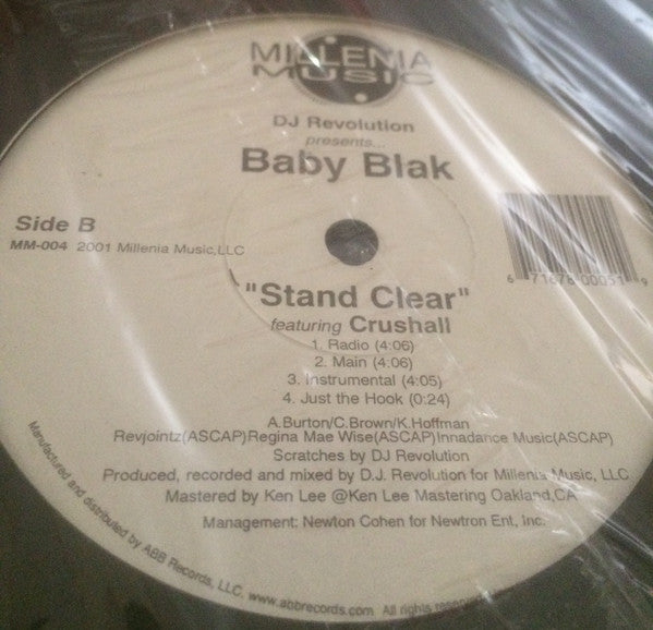 Baby Blak : Blak Is Back / Stand Clear (12")