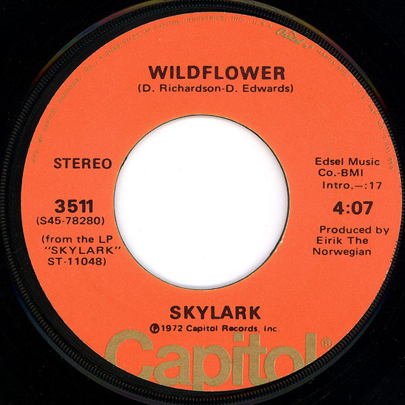 Skylark (3) : Wildflower (7", Single, Jac)
