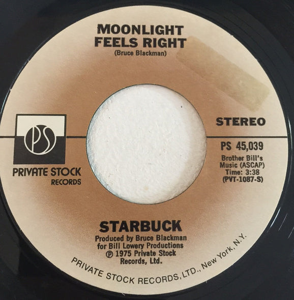 Starbuck (2) : Moonlight Feels Right (7", Single, Styrene, Mon)