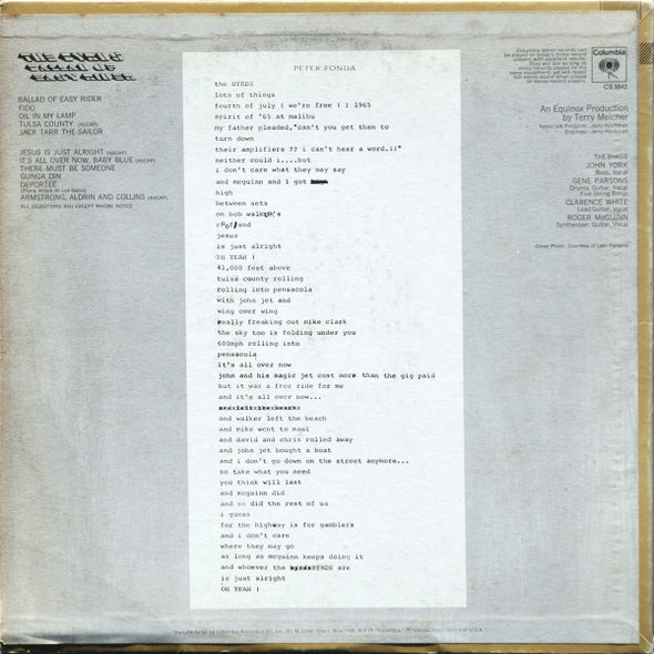 The Byrds : Ballad Of Easy Rider (LP, Album, Pit)