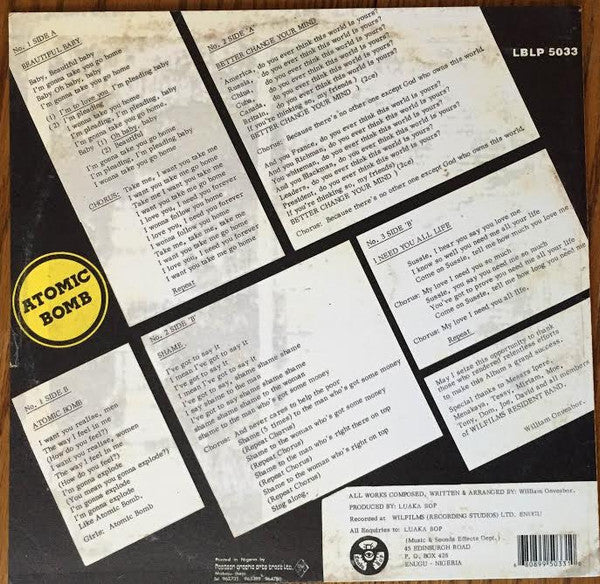 Buy William Onyeabor : Atomic Bomb (LP, Album, RE) Online for a