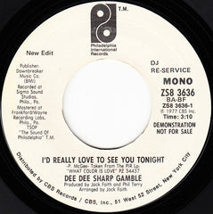 Dee Dee Sharp Gamble : I'd Really Like To See You Tonight (7", Single, Mono, Promo)