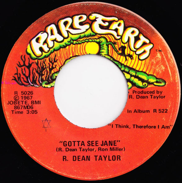 R. Dean Taylor : Gotta See Jane / Back Street (7", Single)