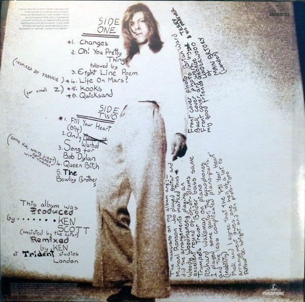 Buy David Bowie : Hunky Dory (LP, RE, RM, 180) Online for a great price Feels So Good