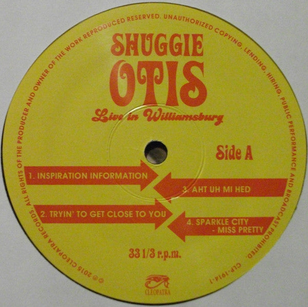 Shuggie Otis : Live In Williamsburg (LP,Album)