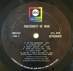 The Fraternity Of Man : The Fraternity Of Man (LP, Album, Mon)