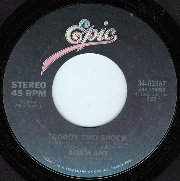 Adam Ant : Goody Two Shoes (7", Single, Styrene, Ter)