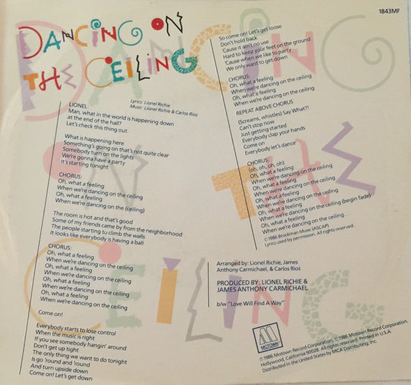 Lionel Richie : Dancing On The Ceiling (7", Single)