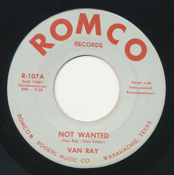 Van Ray (2) : Not Wanted (7", Single)