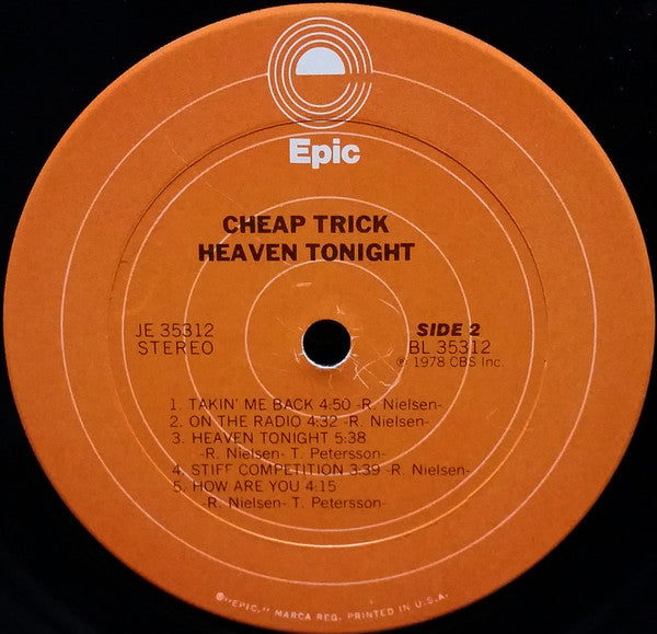 Cheap Trick : Heaven Tonight (LP, Album, Ter)