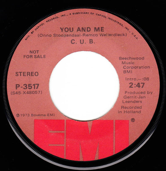 C.U.B.* : Whatcha Gonna Do / You And Me (7", Single, Promo)