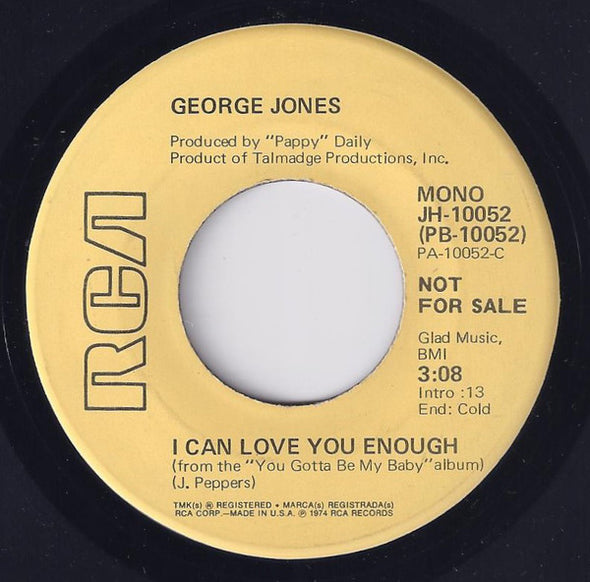 George Jones (2) : I Can Love You Enough (7", Promo)