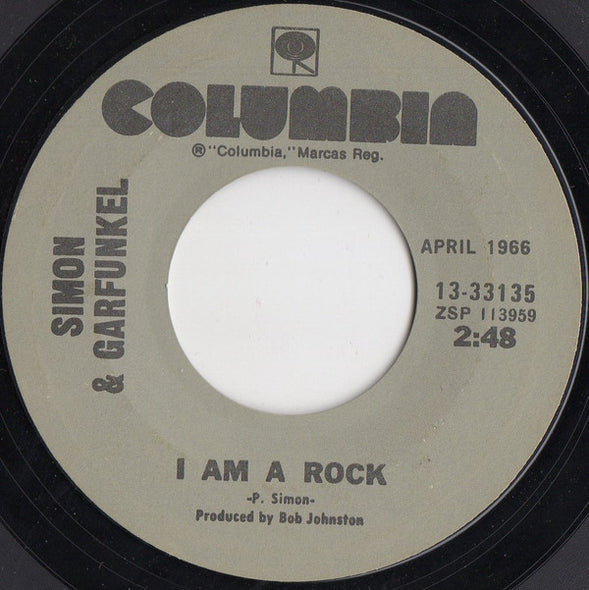Simon & Garfunkel : I Am A Rock / Scarborough Fair (/Canticle) (7", RE, Pit)