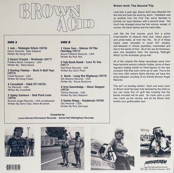 Various : Brown Acid: The Second Trip (Heavy Rock From The Classic Comedown Era) (LP, Comp, Ltd)