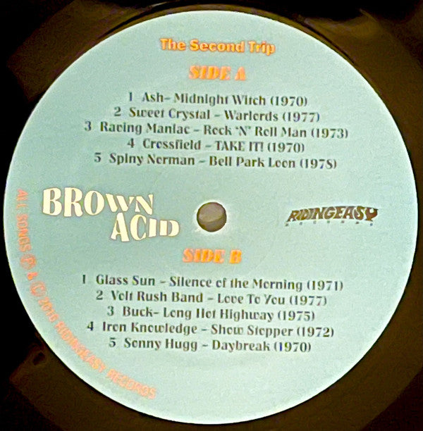 Various : Brown Acid: The Second Trip (Heavy Rock From The Classic Comedown Era) (LP, Comp, Ltd)