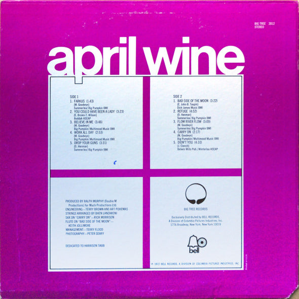 April Wine : April Wine (LP, Album, BW )