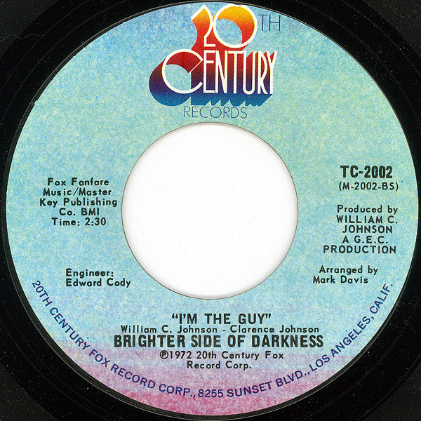 Brighter Side Of Darkness : Love Jones (7", Single, Styrene, Pit)