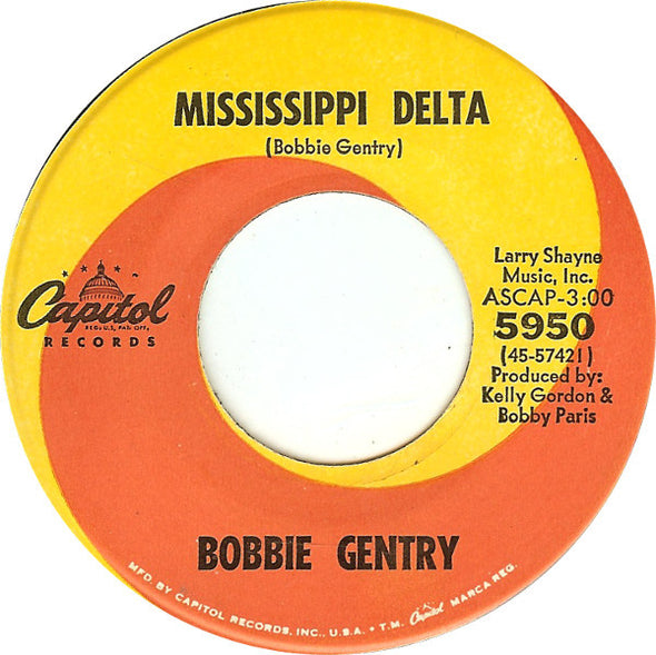 Bobbie Gentry : Ode To Billie Joe / Mississippi Delta (7", Scr)