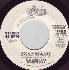 Kim Larsen And Jungledreams : Rock 'N' Roll City (7", Promo, San)