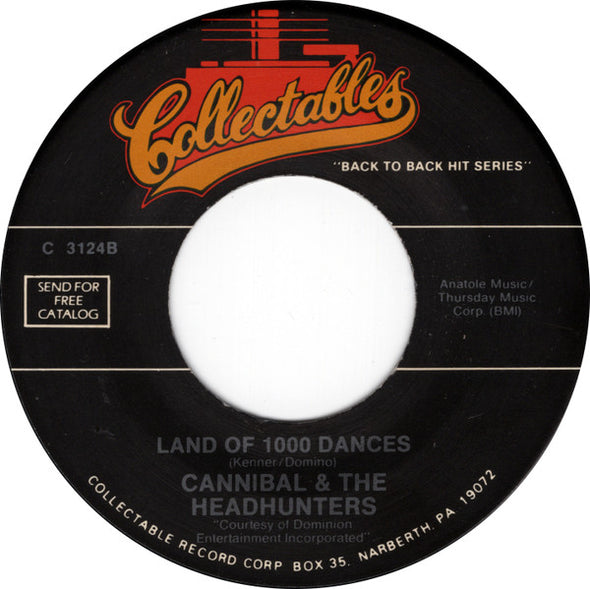 Larry Verne / Cannibal & The Headhunters : Mr. Custer / Land Of 1000 Dances (7", Single, RP)