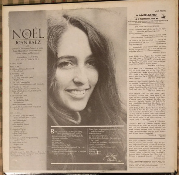 Joan Baez : Noël (LP, Album, Club)