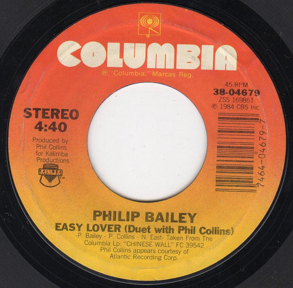 Philip Bailey Duet With Phil Collins : Easy Lover (7", Single, Car)