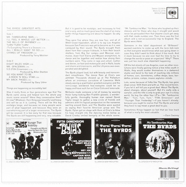 Byrds, The : The Byrds' Greatest Hits (LP,Compilation,Stereo)