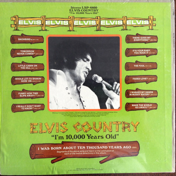 Elvis Presley : Elvis Country (I'm 10,000 Years Old) (LP, Album, Hol)