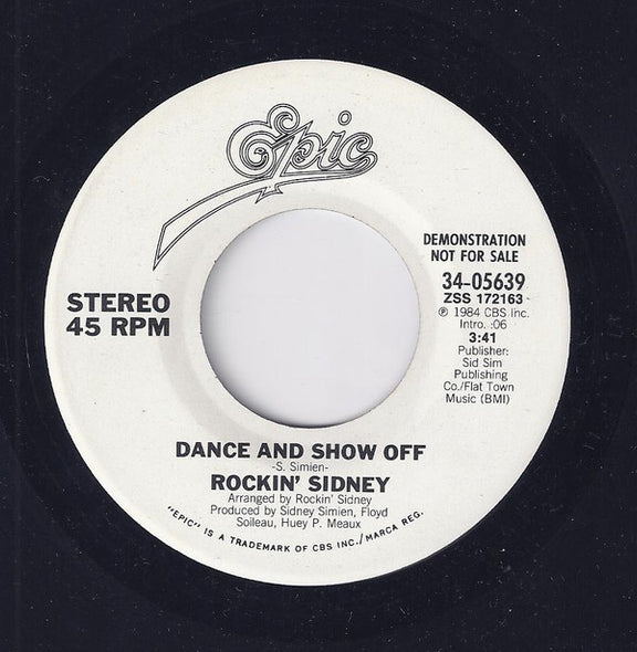 Rockin' Sidney : Dance And Show Off (7", Promo)