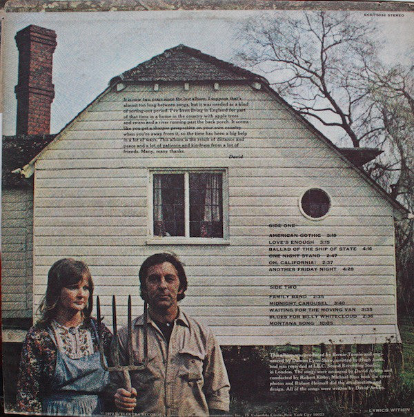 David Ackles : American Gothic (LP, Album, San)