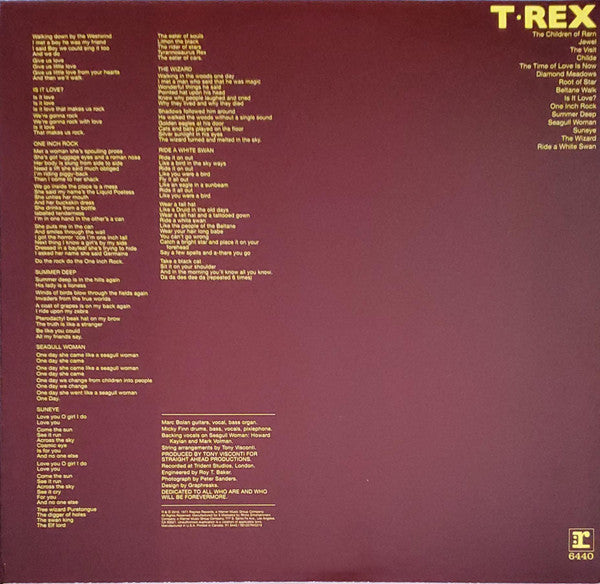 T.Rex* : T.Rex (LP, Album, Ltd, RE, RM, 180)