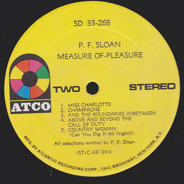 P.F. Sloan : Measure Of–Pleasure (LP, Album)