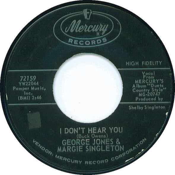George Jones (2) & Margie Singleton : Are You Mine / I Don't Hear You (7", Single)