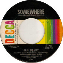 Len Barry : Somewhere (7", Single)