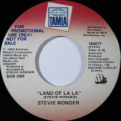 Stevie Wonder : Land Of La La (7", Single, Promo, RE)