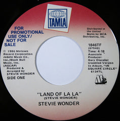 Stevie Wonder : Land Of La La (7", Single, Promo, RE)